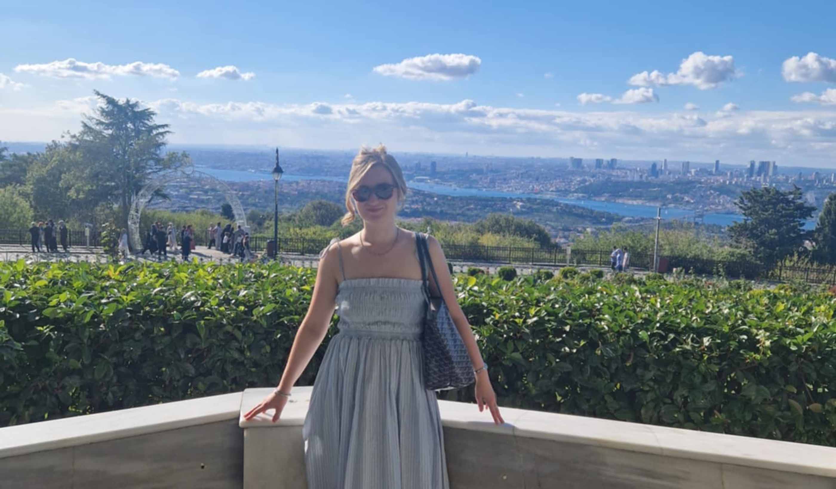 Fred Hartley walking along a coastline